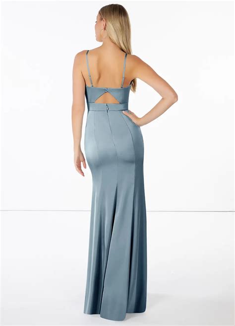 azazie stretch satin|stretch satin bridesmaid dress.